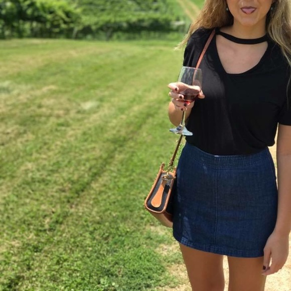 Brandy Melville Dresses & Skirts - Brandy Melville Blue Jean Skirt